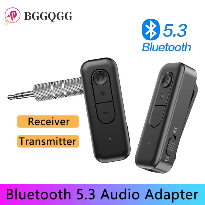 BGGQGG 2 in 1 BT 5.3 3.5mm BT Adapter Adapter for Car for TV/Headphone/Speakers/Car Stereo/Home Stereo
