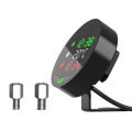 5 in 1 Motorcycle Water Temperature Meter USB Rechargable Time Voltmeter LED Night Vision Meter with Temperature Sensor. 