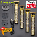 Trimmer for Men Rechargeable Vintage T9 Electric Hair Cutting Machine Hair Clipper Professional Men Shaver Dragon Black (METAL BODY) Full Steel Trendy Mall. 