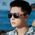 LouisWill Men Sunglasses Double Beam Frame UV400 Polarized Glasses Square Shape Sunglasses Eyewear Ultra Light Elastic Leg Anti Glare Glasses Outdoor Sports Driving Sunglasses. 