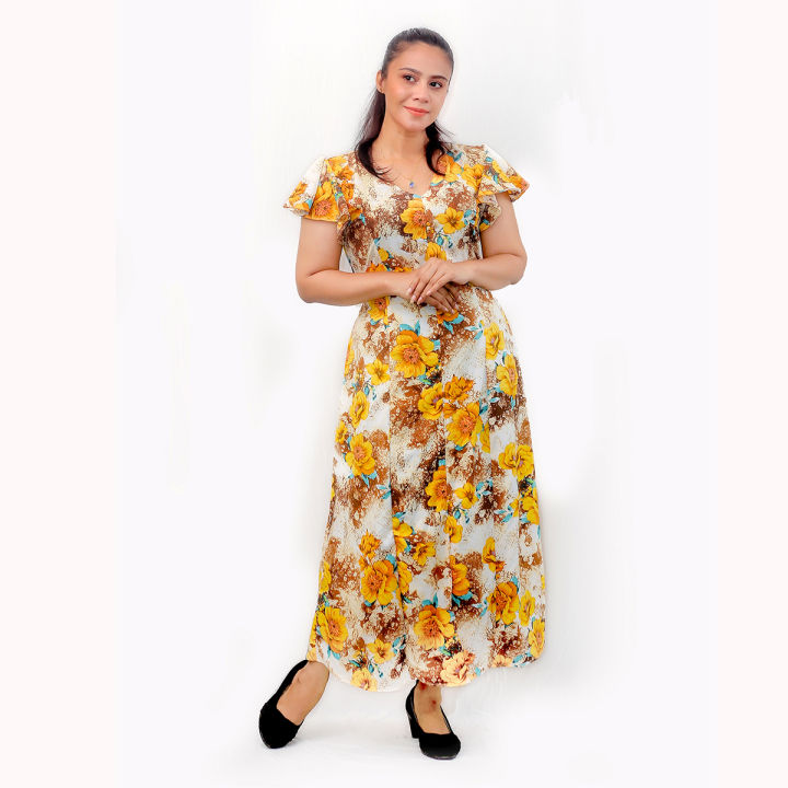 Princes Line Floral Design Woman Long Frock