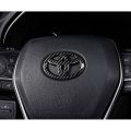 【Miga Plaza】carbon fiber Car Sticker Steering Wheel Emblem  Badge Decals Car Styling For Toyota  Vios Carola wish. 