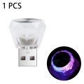 1/5Pcs Car USB Atmosphere Light LED Mini Colorful Night Light Wiring-Free Car Interior Lighting Accessories Supplies. 