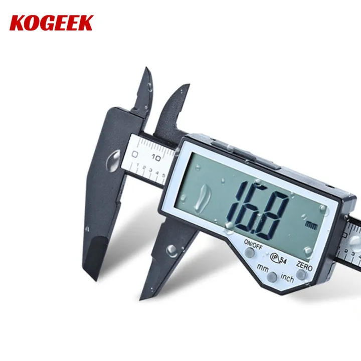 KOGEEK Electronic Caliper 0-150mm Digital Display Vernier Large Screen IP54 Waterproof Plastic Caliper for Antique Measuring
