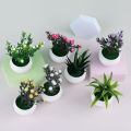 New Mini Artificial Bonsai Small Simulated Tree Pot Plants Flowers Table Potted Ornaments Home Garden Decor. 