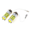 2pcs LED Fog Lights 12-24V H3 80W 16 SMD LED Car Fog Light Yellow High Power Encounter. 