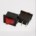 KCD1 6A 250V 3 pin SPST red color plastic rocker indicator switch. 