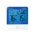 Digital Thermo-Hygrometer Ther-mo-meter Hygrometer Indoor Room Temperature Humidity Gauge Meter Alarm Clock LCD Display with Backlight for House Office Hotel. 