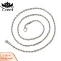 Carat Men Lightweight Necklace Men's 3mm Hip Hop Twist Chain Choker Necklace Trendy Alloy Jewelry for Stylish Men Fashion Accessory Hip Hop Style Twist Chain. 