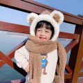[Happier]Hot selling Fashion Women Accessories Scarves 2022 New Fashion Scarf Hat Glove 3 In 1 Women Kids Boys Girls Cute Big Ear Bunny Winter Warm Soft Thickening Pocket Hats Hooded. 