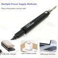 Cordless Soldering Iron Tool Pen Portable USB 5V 8W Electric Powered 3 Tip Kits Rechargeable and Temperature Adjustment. 