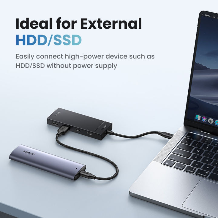 UGREEN%20USB%20C%204-Port%20HUB%2010Gbps%20USB%20Type-C%203.2%20%204*USB%20C%EF%BC%8C2*USBA2*USB%20C%20Port%2010Gbps%20USB%20Splitter%20for%20Macbook%20Air%20M3%20Samsung%20S24%20Ultra%20-%20Image%208