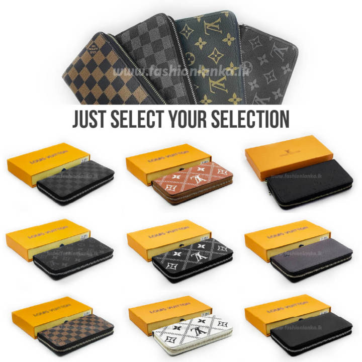 Louis Vuitton Unisex Long Zipper Wallet Card Holder For Men's & Women's Wallet With Box Luxury Wallet New Hot Sale Wallet