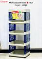 Book Rack / Storage Rack / Book Shelf 5 Layer Multipurpose Plastic Organizer. 