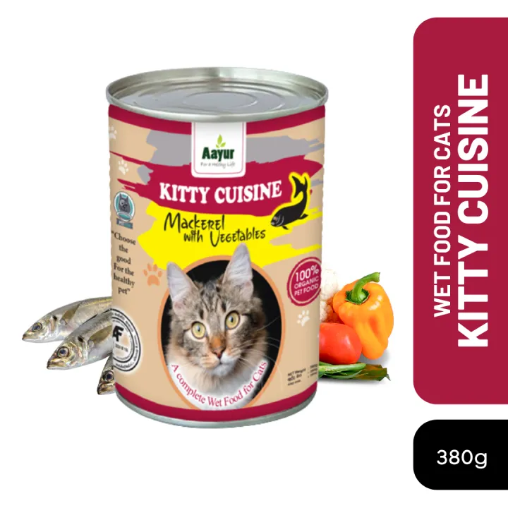 Kitty Cuisine wet food can for cats 380g (Mackerel & Vegitable)