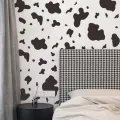 【WEJA】Cow Pattern Wall Stickers Kids Room Decor Bedroom Living Room Sofa Background Wall Decoration Nursery DIY Wallpaper. 