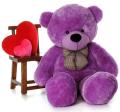 6 Feet Giant Big Size Teddy Bear - Purple Color. 