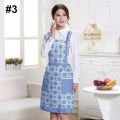 【HUT】 Women\'S Waterproof Floral Dotted Plaid Kitchen Cooking Bib Apron With Pocket. 