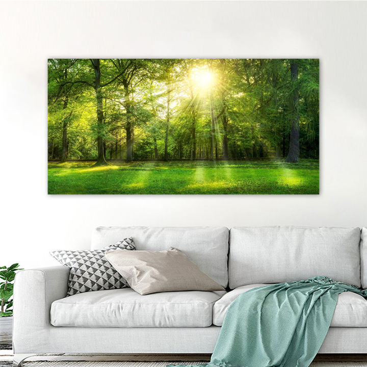 Natural%20Landscape%20Posters%20Forest%20Green%20Tree%20Painting%20Canvas%20Prints%20Wall%20Picture%20for%20Living%20Room%20Modern%20Home%20Decoration%20No%20Frame%20-%20Image%203