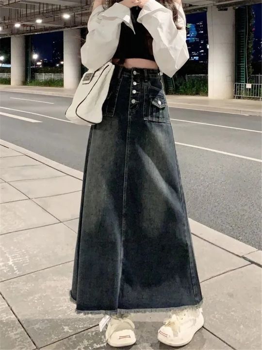 Retro%20Gray%20Maxi%20Long%20Denim%20Skirt%20Women%20Y2k%20Tassel%20Buttoned%20Bleached%20Blue%20Jeans%20Skirt%20Oversize%20Vintage%20High%20Waist%20Acubi%20Fashion%20-%20Image%202