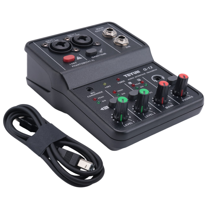 Sound System Thinkercard 10X Q-12 Sound Card Audio Mixer Sound Board Console Desk System ...