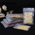 Wenefang zip lock bags Flat Translucent Frosted Plastic Storage Zip Lock Bag Food Nut Snack Cereal Scented Tea Candy Gift Heat Sealing Package PouchesShipping Bags. 