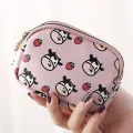 Cute Cow Pattern Coin Purse Women Card Wallet Students Double Pocket Zipper Bag ZH. 