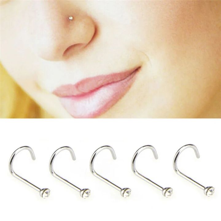 20pcs/lot%20Stainless%20Steel%20Crystal%20Rhinestone%20Nose%20Studs%20Hooks%20Bar%20Pin%20Nose%20Rings%20Body%20Piercing%20Jewelry%20For%20Women%20-%20Image%202