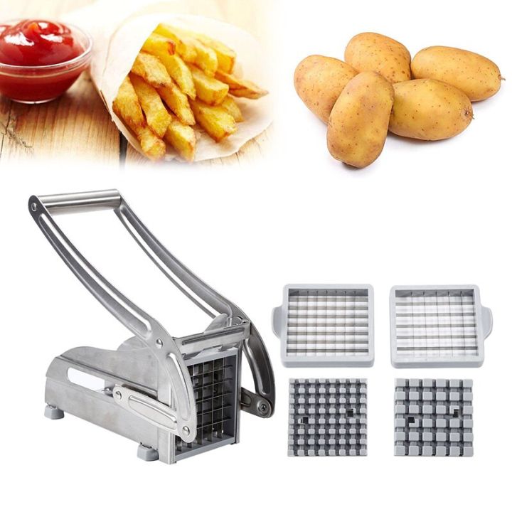 Stainless Steel Home French Fries Potato Chips Strip Slicer Cutter Chopper Chips Machine Making Tool Potato Cut Fries