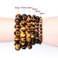 Natural tiger eye bracelet Higher Grade 10mm,8mm Bracelet for Men and Women with Transparent Flyers Cover Fashion Jewelry. 