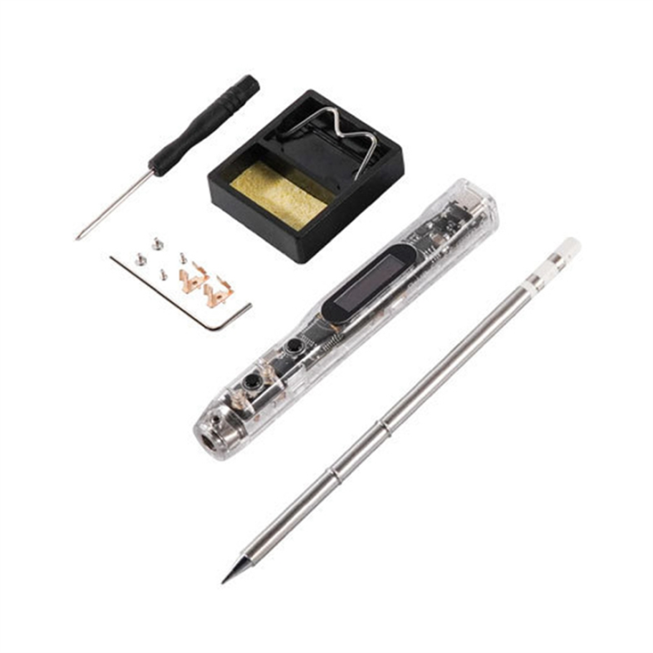 SI012 (T12-B2)Portable Mini Electric Soldering Iron Smart LED Digital Display Adjustable Temp Iron Built-in Buzzer