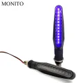 【1 Pair Purple】 Motorcycle Signals LED Lights Flowing Flashers For YAMAHA YZF R1 2005 2006 2007 2008 2009 2010 2011 2012. 