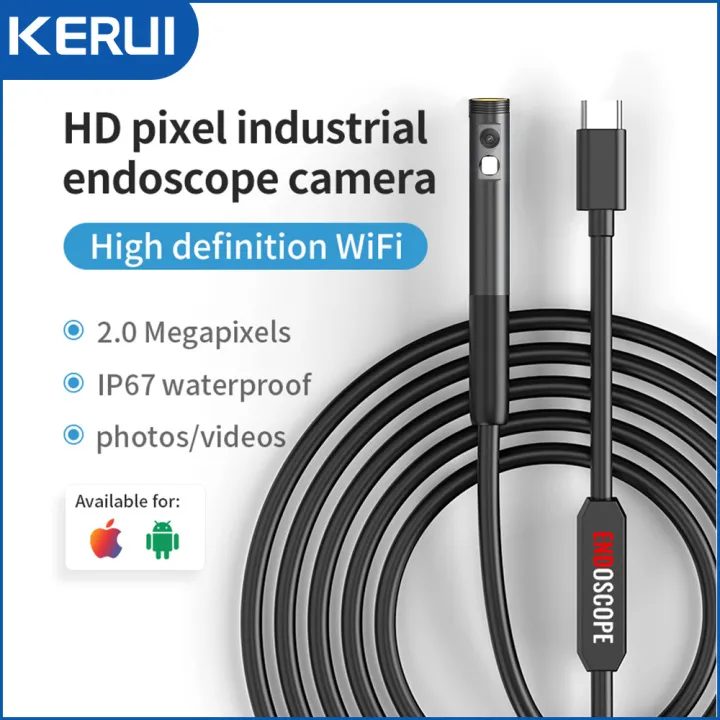 KERUI%202MP%20Single/Dual%20Lens%20Endoscope%20Camera%20Android%20Mini%20Inspection%20Camera%20for%20Iphone%20Waterproof%20Pipeline%20Borescope%20Type%20C%20IOS%20-%20Image%203