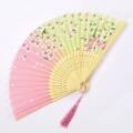 Home Decoration Japanese Fan Elegent Female Fan Chinese Folding Fan Silk Folding Fan Japanese Folding Fan. 