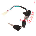 1Set Universal Motorcycle E-bike Ignition Switch Key With Wire For Motorcycle Electric Bike Scooter Accessories BNJGF. 