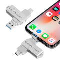DataRunner OTG Drive 3 IN 1 USB A 3.0 Lightning Type C 32GB 64GB 128GB USB Pen Flash Memory Drive. 