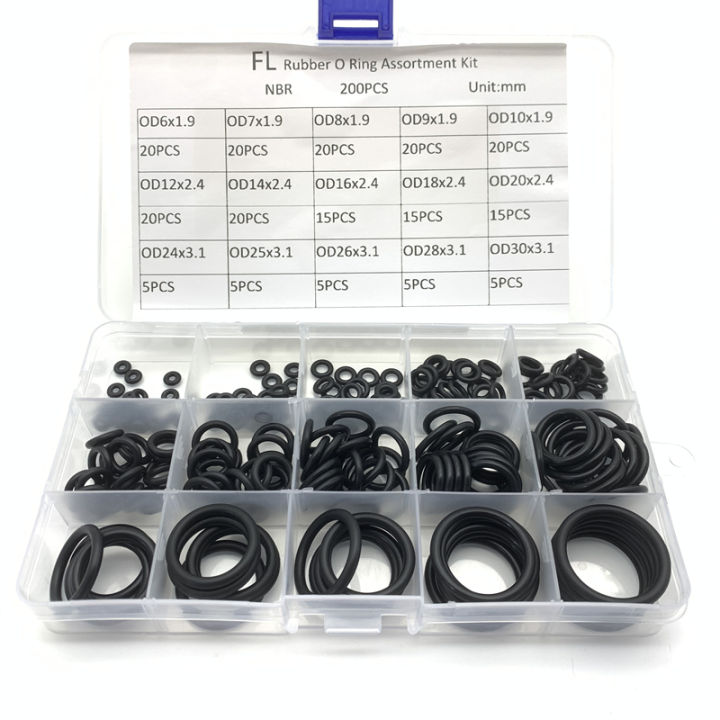 Uxcell Silicone Rubber O-Ring Assortent Kit 225 Pieces 15 Sizes Etric - View #3