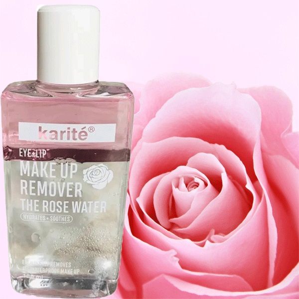 KARITE Eye+Lip Makeup (kmrw) Remover the Rose Water Hydrates+Soothes 180ml