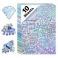 10 Sheets Self Adhesive Vinyl Sticker Paper A4 Size Transaprent Matte Glossy Holographic Paper Sticker For Inkjet Printer. 