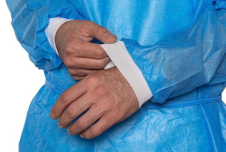 Blue%20Disposable%20Medical%20Isolation%20Gowns%20w/%20Knitt%20Cuffs,%20Lab%20Dentists%20Hospital%20-%20Image%204