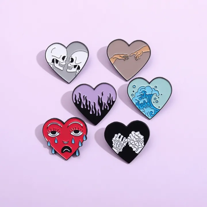 new%20heart%20red%20Enamel%20Pin%20Starry%20Heart%20Brave%20Cats%20Bloodthirsty%20Hug%20Brooches%20Bag%20Clothes%20Lapel%20Pin%20Badge%20Jewelry%20Gift%20Doctor%20-%20Image%203