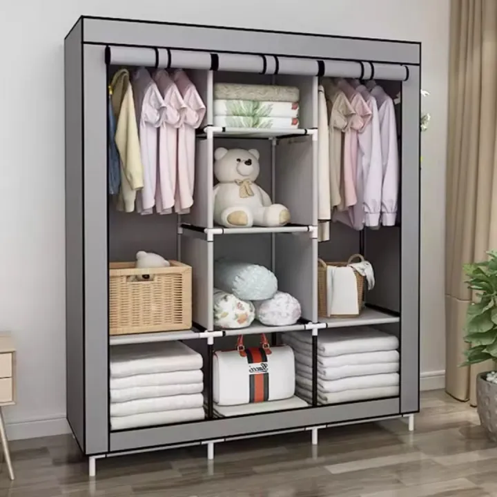 Fashion%20Cloth%20Storage%20Wardrobe%20-%20Foldable%20Storage%20Wardrobe%20Cupboard%20-%20Almari%20-%203%20Door%20Portable%20Folding%20Wardrobe%20Cupboard%20For%20Clothes%20Diy-latest%20Designs%20-%20Image%202