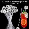 ECHIDNA Beverage Stirrer Round Top 19.5cm Disco Ball Beverage Stirrer Swizzle Stick. 