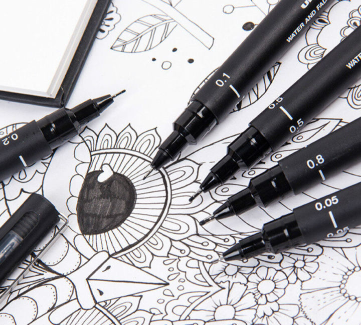 RHS%20Online%206PCS%20UNI%20Drawing%20Pen%20Ultra%20Fine%20Line%20Marker%20Black%20Ink%20005%2001%2002%2003%2005%2008%20Micron%20Sketch%20Pen%20Art%20Supplies%20-%20Image%204