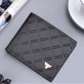 LouisWill Men Wallets Men's Short Wallet Plaid Wallet PU Leather Three Fold Wallet Large Capacity Wallet Casual Wallet Men's Business Horizontal Bank Card Wallet Multi-Card Position Wallets. 