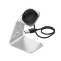 For Samsung R800 / Galaxy Watch Universal Aluminum Alloy Magnetic Charger Holder with Chip Protection, Support Fast Charging(Silver). 