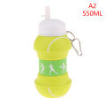 Fold Silicone Water Bottle Outdoor Basketball Football Tennis Golf Baseball Pickleball Leakproof Portable Kids Water Bottle Sunlight Mall. 