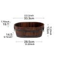 Planter Preservative Wooden Decorative Ornament Flower Bucket Flower Pot for Backyard Garden Home Decoration. 