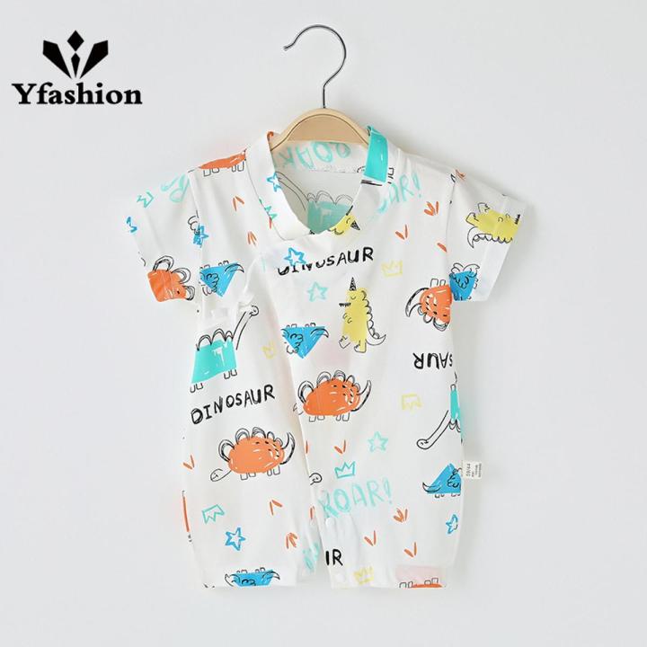 Yfashion Boys Girls Cotton Short Sleeves Romper Summer Cotton