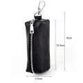 2024 Genuine Leather Keychain Men Women Key Holder Organizer Pouch Housekeeper Key Case wallet Pure Cow Split Car Long Key Bag. 